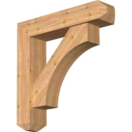 Ekena Millwork Westlake Craftsman Smooth Bracket w/ Offset Brace, Western Red Cedar, 7 1/2"W x 34"D x 34"H BKT0806X34X34WTL04SWR